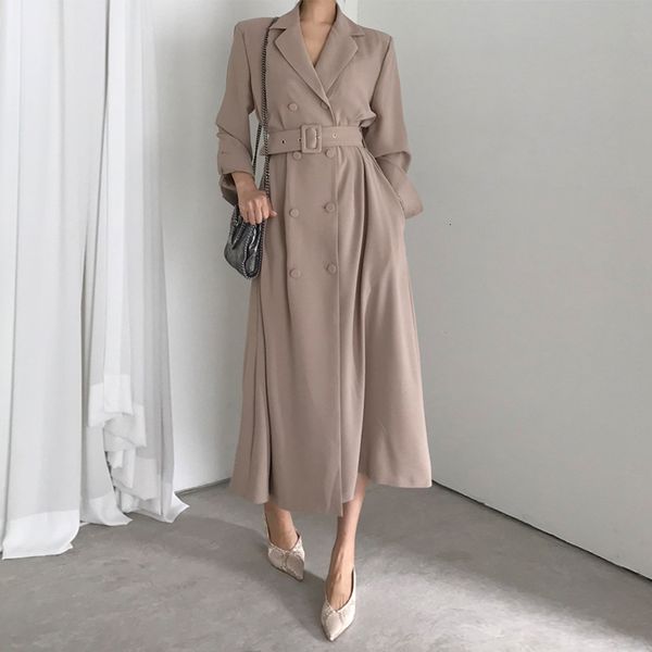 autumn korean-style loose suit overcoat fashion double breasted women's windbreakers wild trench coat with belt, Tan;black
autumn korean-style loose suit overcoat fashion double breasted women's windbreakers wild trench coat with belt, Tan;black