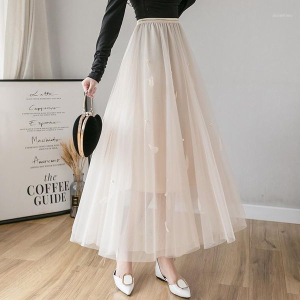 high waist mesh beading long skirts womens tutu pleated skirt 2020 summer loose chic femme jupe elastic waist tulle skirts1, Black
high waist mesh beading long skirts womens tutu pleated skirt 2020 summer loose chic femme jupe elastic waist tulle skirts1, Black