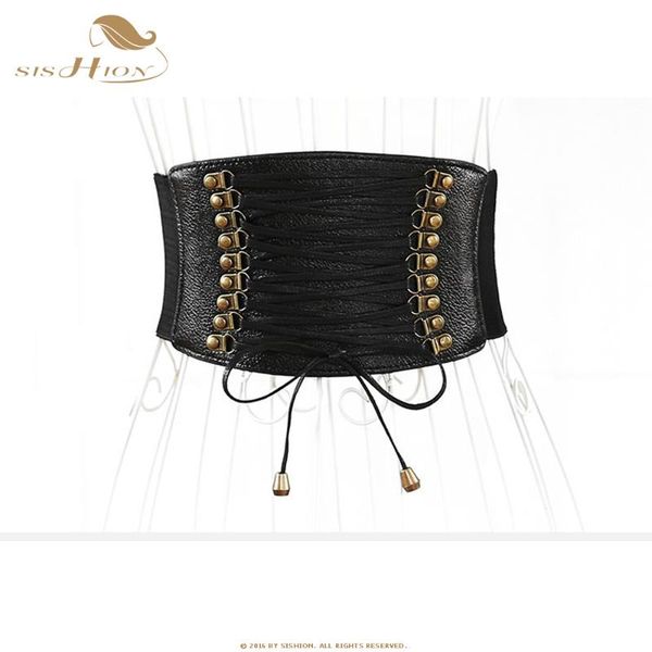 belts sishion women fashion vintage lace-up bow wide belt faux leather dress elastic ladies waistband slim qy0648, Black;brown
belts sishion women fashion vintage lace-up bow wide belt faux leather dress elastic ladies waistband slim qy0648, Black;brown