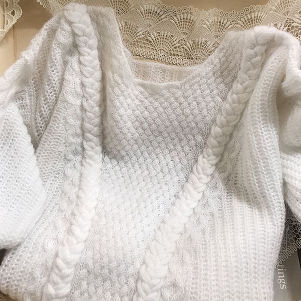 female sweater autumn 2020 vintage neck long-sleeve cheer flower chic pullover office lady knit jumper winter, White;black
female sweater autumn 2020 vintage neck long-sleeve cheer flower chic pullover office lady knit jumper winter, White;black