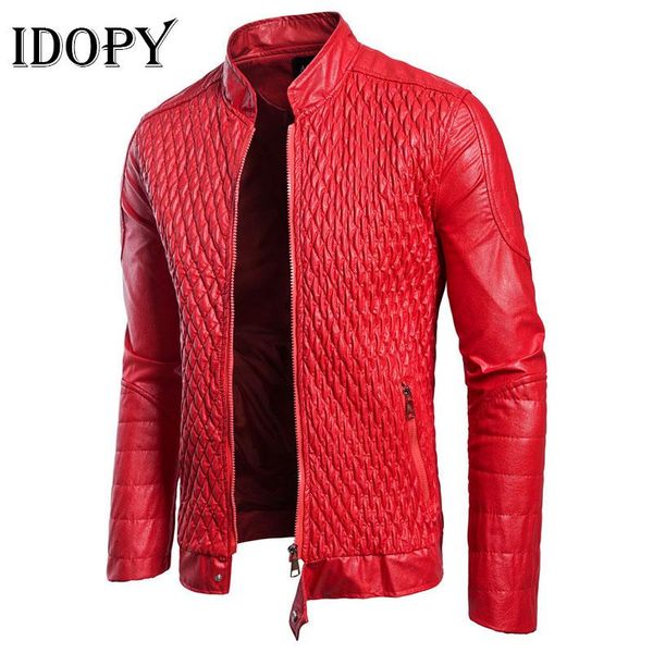 idopy motorcycle faux leather jacket men's pu biker casual outerwear black red coat
idopy motorcycle faux leather jacket men's pu biker casual outerwear black red coat