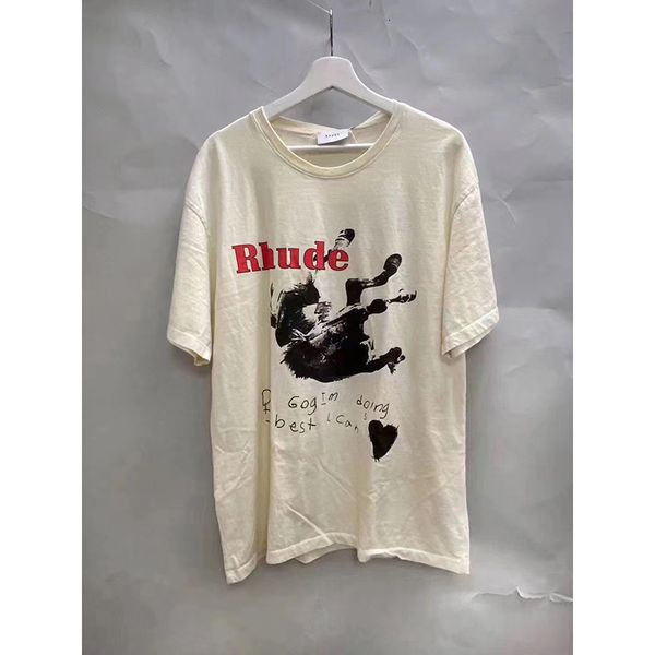 rhode 20ss новый пони с коротким рукавом high street t-рубашка свободная версия производства, Black 
rhode 20ss новый пони с коротким рукавом high street t-рубашка свободная версия производства, Black
