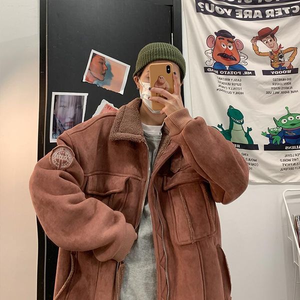 winter new suede jacket men's warm fashion parka men solid color casual lapel coat man streetwear loose thick cotton jacket1, Black
winter new suede jacket men's warm fashion parka men solid color casual lapel coat man streetwear loose thick cotton jacket1, Black