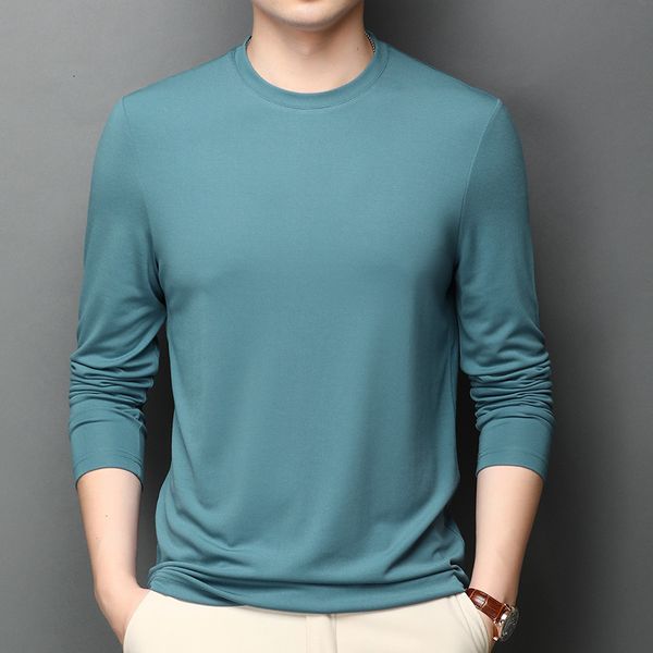 men's silk long sleeve round neck t-shirt spring, summer, autumn and winter solid color simple business leisure bottom coat, White;black
men's silk long sleeve round neck t-shirt spring, summer, autumn and winter solid color simple business leisure bottom coat, White;black