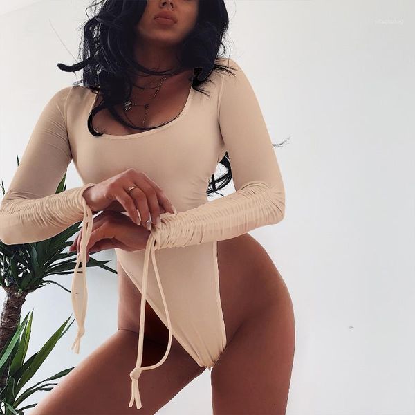 new arrival long sleeve women bodysuit drawstring bodysuit autumn lace up rompers party club playsuit overalls1, Black;white
new arrival long sleeve women bodysuit drawstring bodysuit autumn lace up rompers party club playsuit overalls1, Black;white