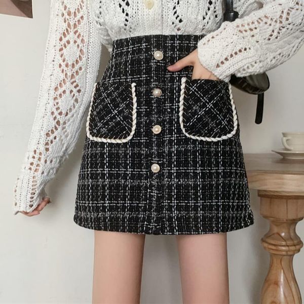 autumn winter new chic women skirts 2020 high waist a-line mini skirt korean preppy style button pockets faldas mujer, Black
autumn winter new chic women skirts 2020 high waist a-line mini skirt korean preppy style button pockets faldas mujer, Black