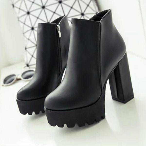 fashion new women's side zipper ankle boots platform thick high heel 10/12 cm ladies boots winter woman shoes black boot 201123
fashion new women's side zipper ankle boots platform thick high heel 10/12 cm ladies boots winter woman shoes black boot 201123