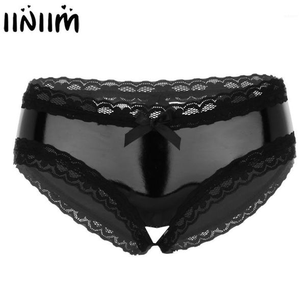 iiniim womens lingerie femme panties wetlook crotchless lace open crotch hole v-back mini briefs ladies underwear1, Black;pink
iiniim womens lingerie femme panties wetlook crotchless lace open crotch hole v-back mini briefs ladies underwear1, Black;pink