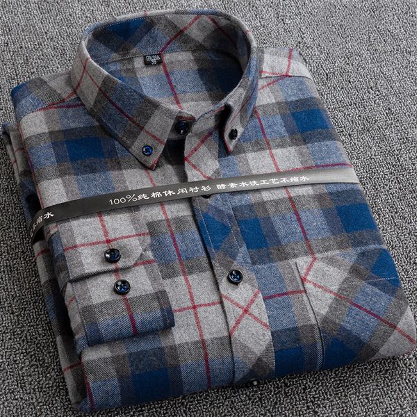 new large size 6xl pure cotton flannel plaid men's shirts long sleeve dress shirt male casual soft comfort slim fit clothing c1211, White;black
new large size 6xl pure cotton flannel plaid men's shirts long sleeve dress shirt male casual soft comfort slim fit clothing c1211, White;black