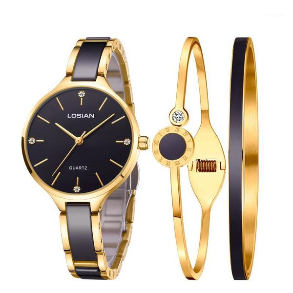 losian watches women waterproof stainless steel quartz watch ceramic crystal bracelet watch1, Slivery;brown
losian watches women waterproof stainless steel quartz watch ceramic crystal bracelet watch1, Slivery;brown