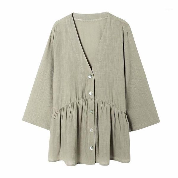 malina fashion solid loose long sleeve linen blouses women elegant front breasted v neck shirts women casual ladies1, White
malina fashion solid loose long sleeve linen blouses women elegant front breasted v neck shirts women casual ladies1, White