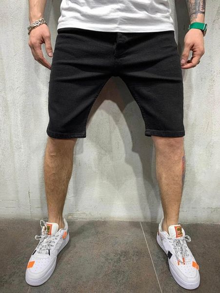 men solid straight leg denim shorts x5ob#, Blue 
men solid straight leg denim shorts x5ob#, Blue