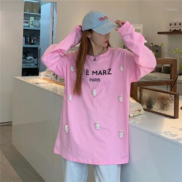 hand-stitched three-dimensional bear loose drop shoulder long-sleeved sweatshirt 2020 autumn fashion sweatshirt women1, Black
hand-stitched three-dimensional bear loose drop shoulder long-sleeved sweatshirt 2020 autumn fashion sweatshirt women1, Black
