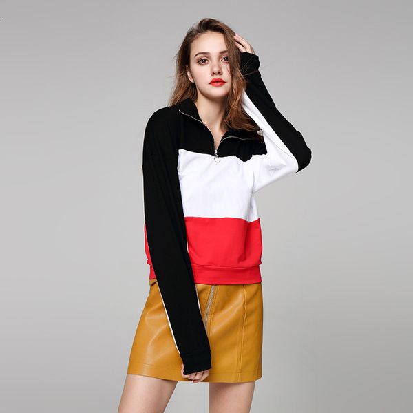 selling fall / winter 2021 women's wear color contrast fashion long sleeve lapel zipper loose and versatile
selling fall / winter 2021 women's wear color contrast fashion long sleeve lapel zipper loose and versatile