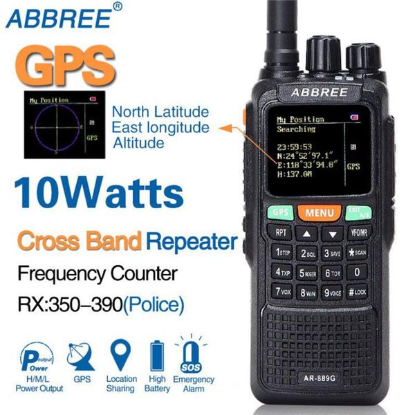 walkie talkie abbree ar-889g 10w gps sos night backlight duplex cross band hunting ham radio cb two way
walkie talkie abbree ar-889g 10w gps sos night backlight duplex cross band hunting ham radio cb two way