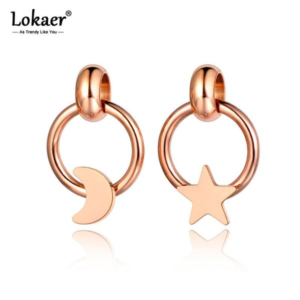 stud lokaer original design titanium stainless steel party earrings bohemia star & moon jewelry for women girls e20251, Golden;silver
stud lokaer original design titanium stainless steel party earrings bohemia star & moon jewelry for women girls e20251, Golden;silver