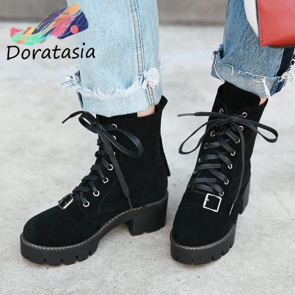 boots doratasia women sewing casual punk motorcycle shoes low heel lace up cool fashion flock buckle ankle, Black
boots doratasia women sewing casual punk motorcycle shoes low heel lace up cool fashion flock buckle ankle, Black