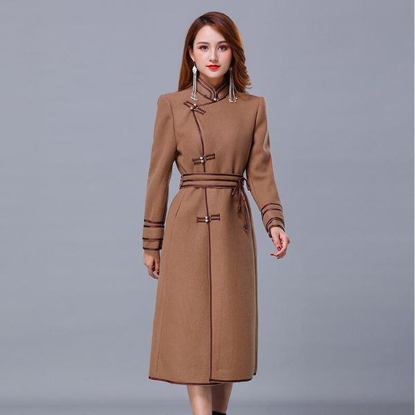 ethnic clothing winter cheongsam dress women ladies long slim lambswool coat style costume stand collar modern qipao, Red 
ethnic clothing winter cheongsam dress women ladies long slim lambswool coat style costume stand collar modern qipao, Red