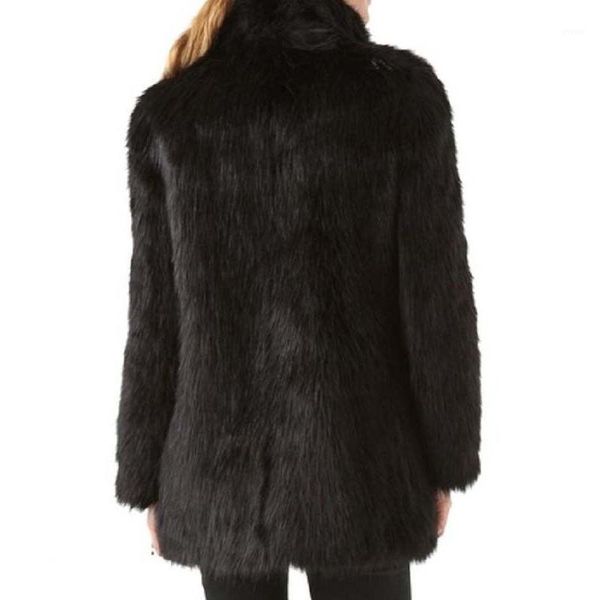 women winter faux furs coat stand collar black fluffy long sleeves warm female nin6681
women winter faux furs coat stand collar black fluffy long sleeves warm female nin6681