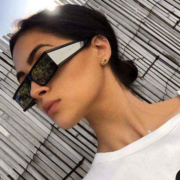 sunglasses 2021 vintage square oversized women men fashion brand design goggle retro mirror sun glasses for female uv400, White;black
sunglasses 2021 vintage square oversized women men fashion brand design goggle retro mirror sun glasses for female uv400, White;black