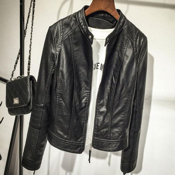 women's jackets 2021 spring autumn pu leather women short section slim jacket collar european and american motorcycle slim1, Black;brown
women's jackets 2021 spring autumn pu leather women short section slim jacket collar european and american motorcycle slim1, Black;brown