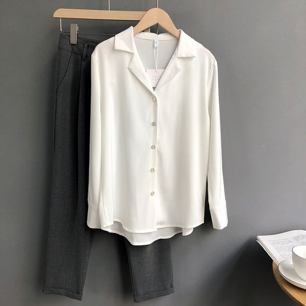 2021 new oversize v-neck spring summer solid color long sleeve chic loose blouse shirt women female button mokh, White
2021 new oversize v-neck spring summer solid color long sleeve chic loose blouse shirt women female button mokh, White