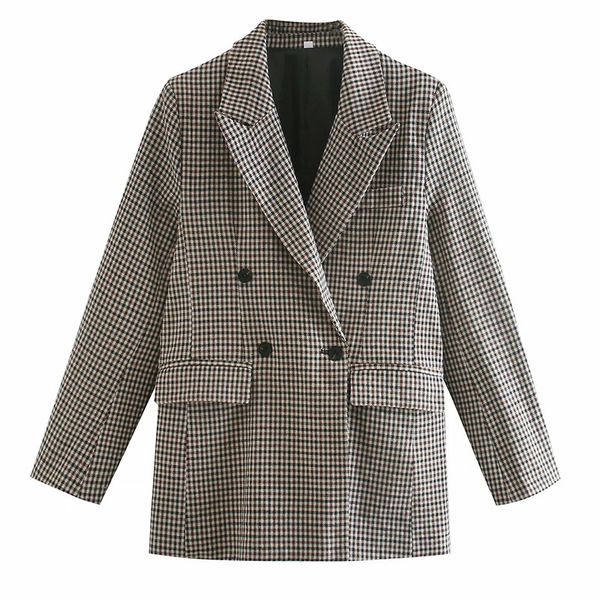 2021 new autumn new women retro british style temperament casual double-breasted female plaid suit fs1n, White;black
2021 new autumn new women retro british style temperament casual double-breasted female plaid suit fs1n, White;black