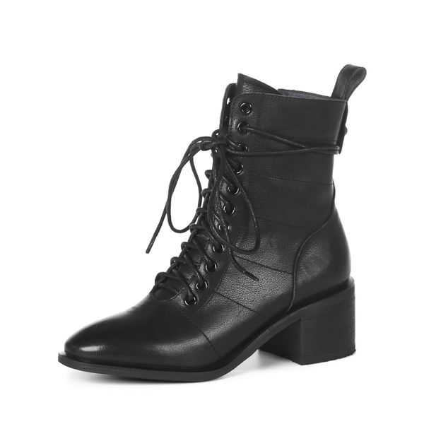 ins female ankle natural leather superior shoes european american winter and short boots plus side zipper size e13b, Black
ins female ankle natural leather superior shoes european american winter and short boots plus side zipper size e13b, Black
