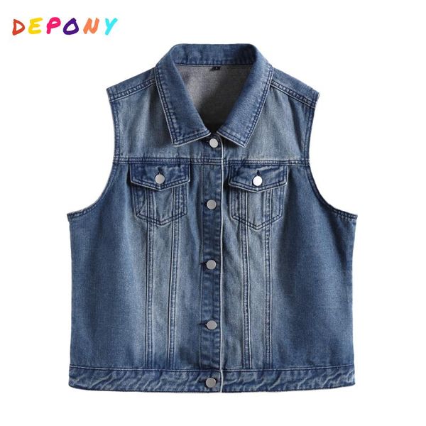 women's vests 2021 depony autumn denim vest vintage short jeans jacket coat casual femme fashion sleeveless, Black;white
women's vests 2021 depony autumn denim vest vintage short jeans jacket coat casual femme fashion sleeveless, Black;white