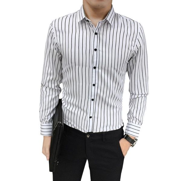 stripe shirt casual male slim fit mens business work shirts spring summer long-sleeve handsome shirt plus size 3xl 4xl 5xl, White;black
stripe shirt casual male slim fit mens business work shirts spring summer long-sleeve handsome shirt plus size 3xl 4xl 5xl, White;black
