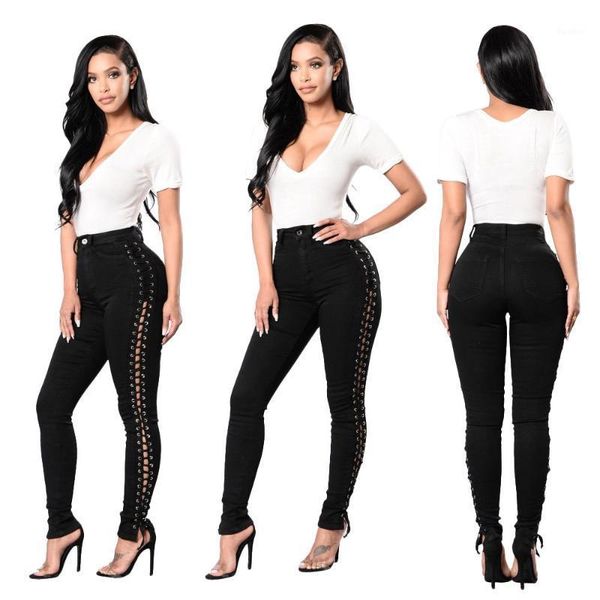 2020 jeans lace up hollow out solid wash skinny woman high waist plus size denim pants push up slim femme ng1, Blue
2020 jeans lace up hollow out solid wash skinny woman high waist plus size denim pants push up slim femme ng1, Blue