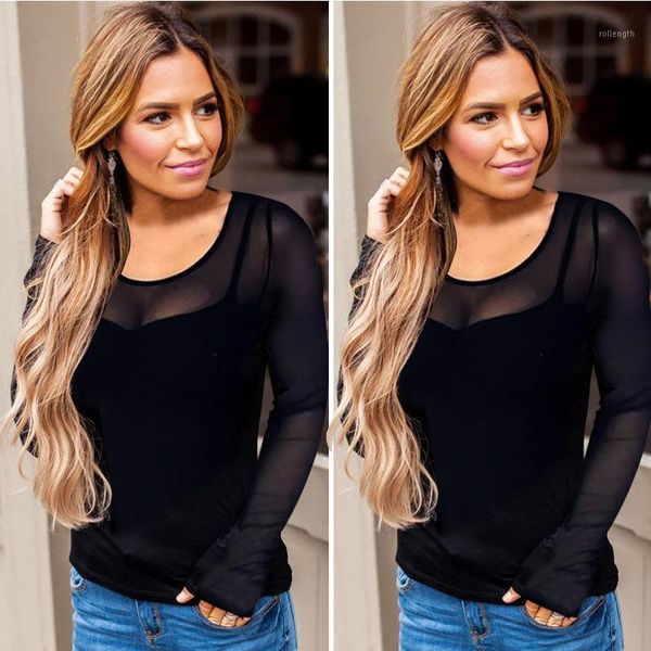 2018 new women's long sleeve shirt deep v low-cut shirt transparent mesh clubwear blouse bodysuit blouse tunic 1, White
2018 new women's long sleeve shirt deep v low-cut shirt transparent mesh clubwear blouse bodysuit blouse tunic 1, White