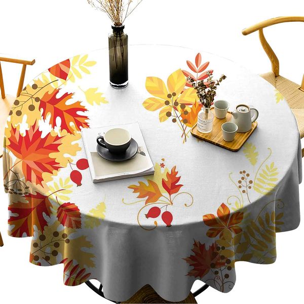 round tablecloth for kitchen dining tableautumn themed pattern chestnut oak maple leaves and berries corner design elements
round tablecloth for kitchen dining tableautumn themed pattern chestnut oak maple leaves and berries corner design elements