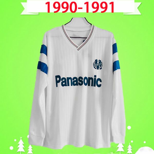 long sleeve maillot de foot 1990 1991 olympique de marseille retro soccer jersey 90 91 papin boli waddle full vintage classic football shirt, Black;yellow
long sleeve maillot de foot 1990 1991 olympique de marseille retro soccer jersey 90 91 papin boli waddle full vintage classic football shirt, Black;yellow