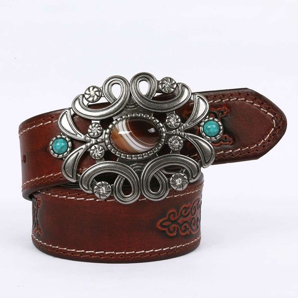 national style genuine mongolian leather belt agate stone buckle men's and women's belts, Black;brown
national style genuine mongolian leather belt agate stone buckle men's and women's belts, Black;brown
