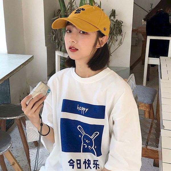 women's t-shirt white pink short-sleeved female summer korean loose half-sleeved student college harajuku simple bottoming shirt
women's t-shirt white pink short-sleeved female summer korean loose half-sleeved student college harajuku simple bottoming shirt