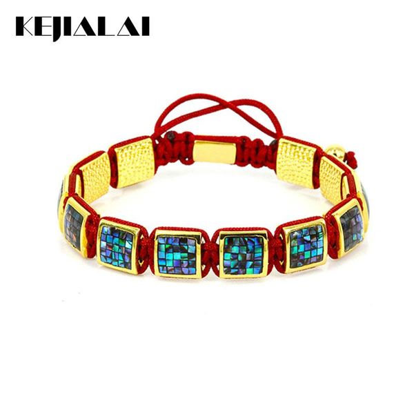 charm bracelets braiding macrame men bracelet shell square beads claret-red luxury style for women pulseira masculina, Golden;silver
charm bracelets braiding macrame men bracelet shell square beads claret-red luxury style for women pulseira masculina, Golden;silver