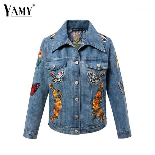 wholesale- 2016 vintage butterfly denim jacket women winter long sleeve button slim basic coat girl street lapel outerwear1, Black;brown
wholesale- 2016 vintage butterfly denim jacket women winter long sleeve button slim basic coat girl street lapel outerwear1, Black;brown