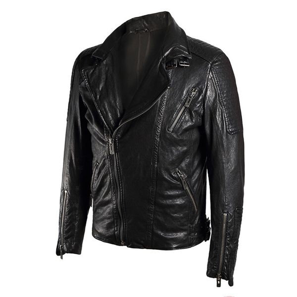 2021 new real men's jacket biker spring genuine leather jackets lambskin j2n6, Black
2021 new real men's jacket biker spring genuine leather jackets lambskin j2n6, Black