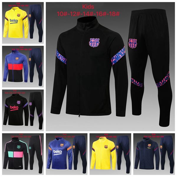 2122 barcelone kids zpper jacket football jersey tracksuit kits 21 22 training suit soccer jerseys tracksuits jogging sets survetement foot, Gray 
2122 barcelone kids zpper jacket football jersey tracksuit kits 21 22 training suit soccer jerseys tracksuits jogging sets survetement foot, Gray