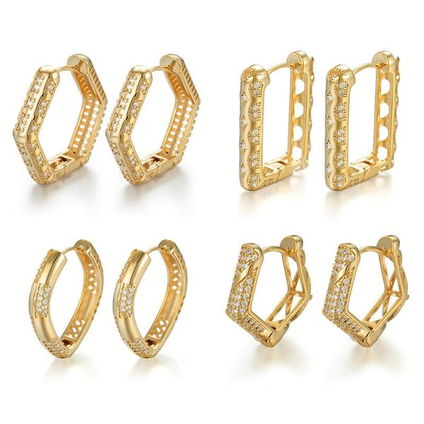 fashion gold copper geometric hoop earings for women 2020 trendy statement cz zircon huggie earrings female brincos, Golden;silver
fashion gold copper geometric hoop earings for women 2020 trendy statement cz zircon huggie earrings female brincos, Golden;silver
