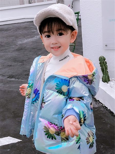 children's down jacket thickened warm coat waterproof and dirty resistant girl's little daisy printed boy's korean winter wea, Blue;gray
children's down jacket thickened warm coat waterproof and dirty resistant girl's little daisy printed boy's korean winter wea, Blue;gray