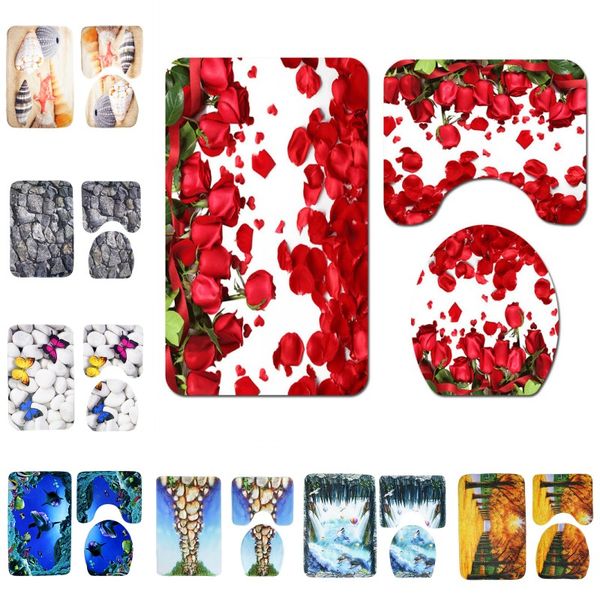 3pcs/set bathroom toilet mats starfish shell flower printed washable flannel anti-slip toilet mats tolid cover
3pcs/set bathroom toilet mats starfish shell flower printed washable flannel anti-slip toilet mats tolid cover