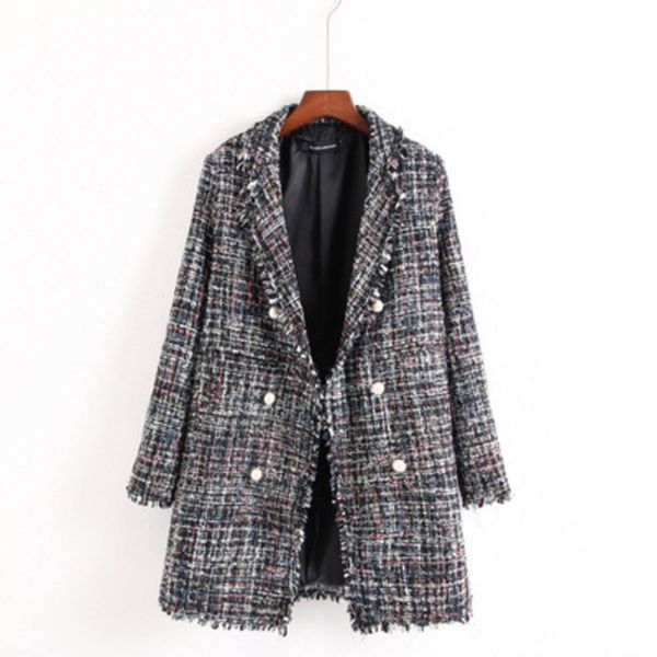 fresh style spring/autumn female casual jacket coat hand-tassel loose coat checkered tweed coat jacket lapel thick jacketx1016, Black;brown
fresh style spring/autumn female casual jacket coat hand-tassel loose coat checkered tweed coat jacket lapel thick jacketx1016, Black;brown