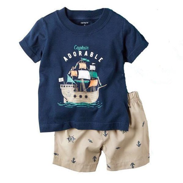 european and american small boys and girls childrens clothing summer autumn short sleeve cartoon big boat two-piece childrens clothing set h, White
european and american small boys and girls childrens clothing summer autumn short sleeve cartoon big boat two-piece childrens clothing set h, White