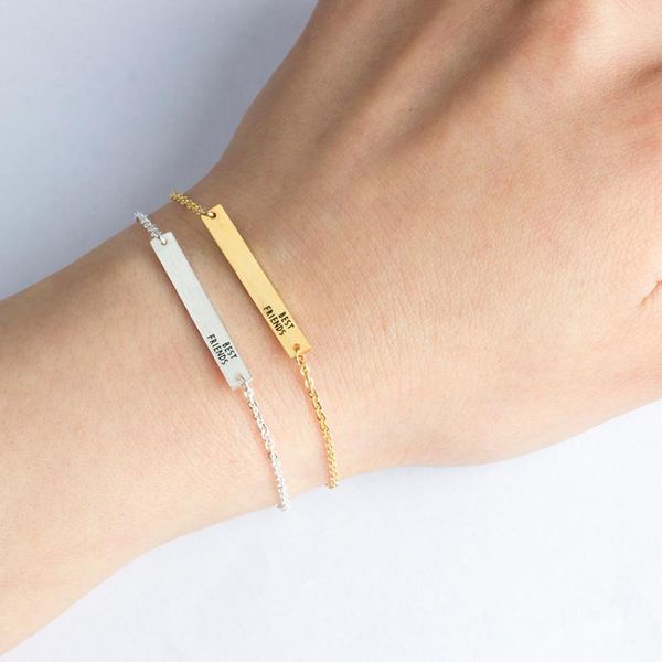 stainless steel dainty friends bracelet femme rose gold color chain geometric charm bracelets for women bbf jewelry pulsera, Golden;silver
stainless steel dainty friends bracelet femme rose gold color chain geometric charm bracelets for women bbf jewelry pulsera, Golden;silver