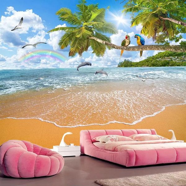 wallpapers 3d po wall paper custom mural wallpaper seascape coconut tree parrot landscape painting for living room tv background
wallpapers 3d po wall paper custom mural wallpaper seascape coconut tree parrot landscape painting for living room tv background