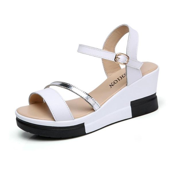 sandals 2021 summer women flat shoes wedges platform sandalias buckle high heels strap, Black
sandals 2021 summer women flat shoes wedges platform sandalias buckle high heels strap, Black
