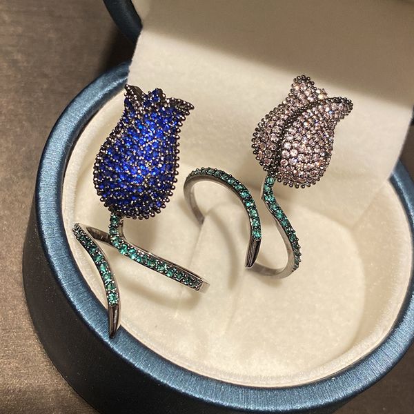 tropical wind tulip flower ring three-dimensional colorful ring zircon simple open net red index finger ring girl, Silver
tropical wind tulip flower ring three-dimensional colorful ring zircon simple open net red index finger ring girl, Silver