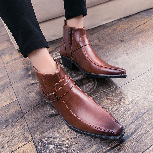 2020 new autumn and winter 2020 new british retro fashionable mens shoes pointed zipper high-mens leather shoes platform height increasi, Black
2020 new autumn and winter 2020 new british retro fashionable mens shoes pointed zipper high-mens leather shoes platform height increasi, Black